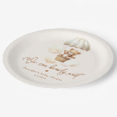 Assiettes En Carton Teddy ours on peut attendre baby shower (Angle)