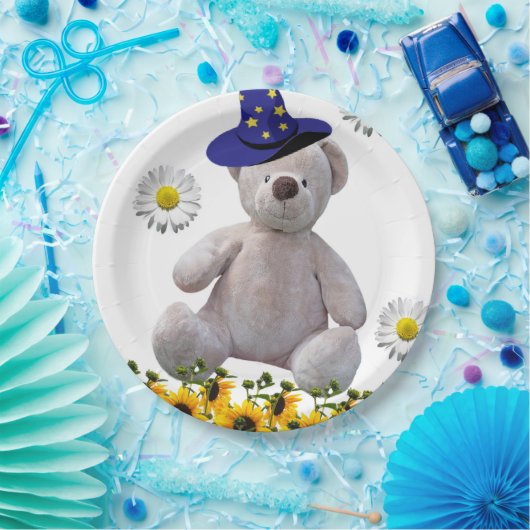 Assiettes En Carton Teddy Teddy Teddy Teddy Papier Plaques (Fête)