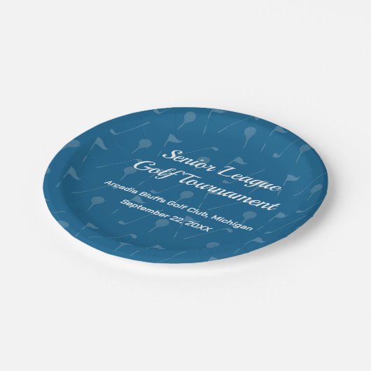 Assiettes En Carton Tee Off in Style - Golf Party Round Paper Plate (Angle)