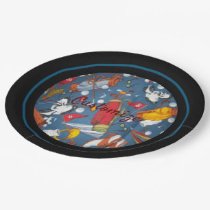 Assiettes En Carton Tee Time Golf Motif 2