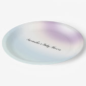 Assiettes En Carton Teinture à nouilles bleues violettes (Angle)