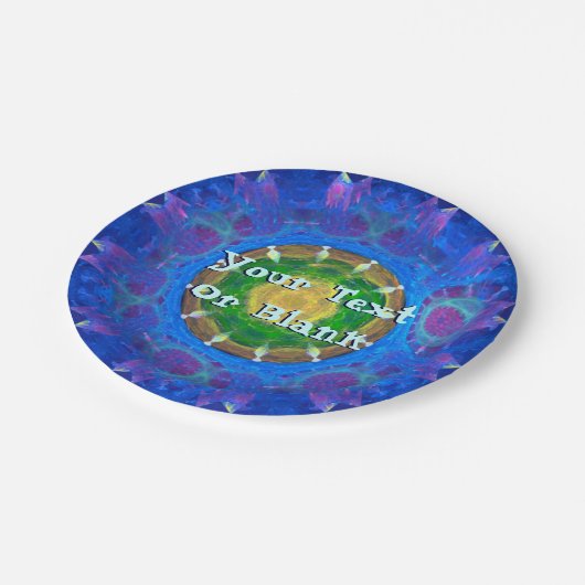 Assiettes En Carton Teinture à tarte bleu-vert (Angle)