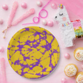 Assiettes En Carton Teinture à tarte violette et jaune (Fête)