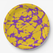 Assiettes En Carton Teinture à tarte violette et jaune (Devant)