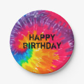 Assiettes En Carton teinture de cravate psychédélique sauvage motif ab (Devant)