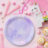 Assiettes En Carton Teinture de nouilles roses pourpres (Fête)