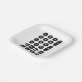 Assiettes En Carton Télécommande TV avec bouton magnétoscope (Angulaire)