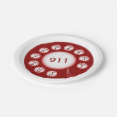 Assiettes En Carton Téléphone d'urgence (Angle)