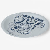 Assiettes En Carton Téléphone rotatif Bleu (Angle)