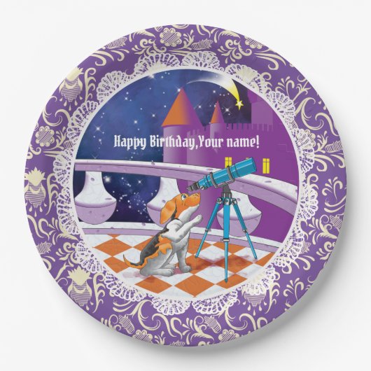 Assiettes En Carton télescope pour chiens (Devant)