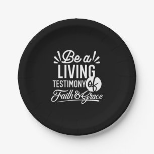 Assiettes En Carton Témoignage de vie spirituelle Citation de foi et d