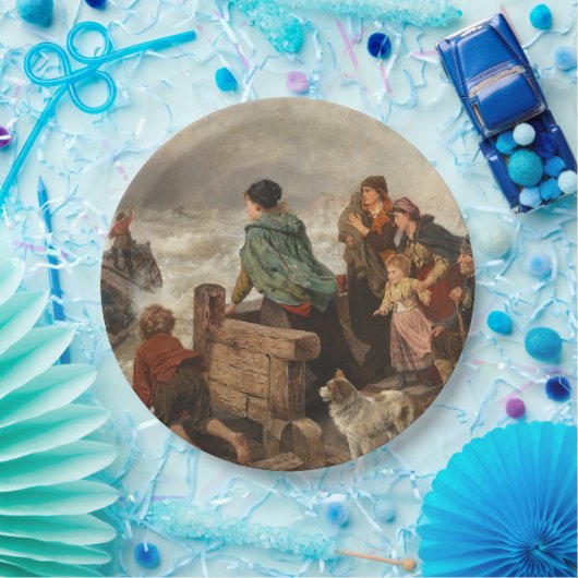 Assiettes En Carton Tempête sur la côte (par Rudolf Jordan) (Fête)
