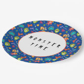 Assiettes En Carton Temps des monstres (Angle)