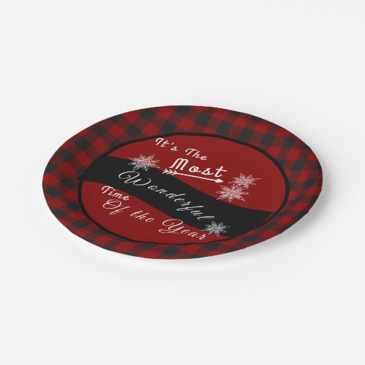 Assiettes En Carton Temps le plus merveilleux (Angle)