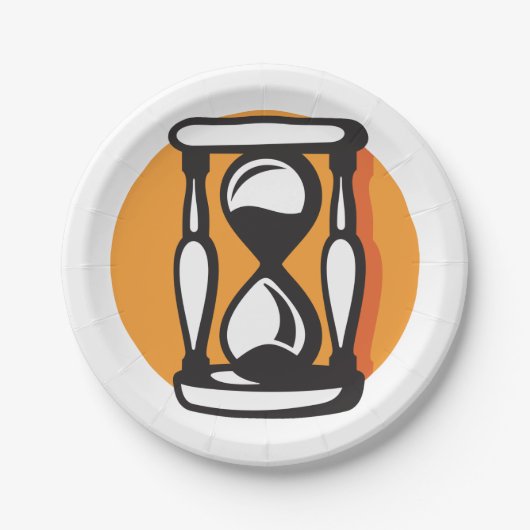 Assiettes En Carton Temps minimal Rétro Horververre (Devant)