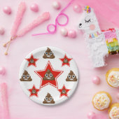 Assiettes En Carton Tenez le premier rôle un Emoji Poo (Fête)