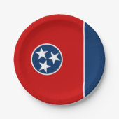 Assiettes En Carton Tennessean Flag, Flag of Tennessee (Devant)
