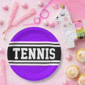 Assiettes En Carton TENNIS Amusant Gras Bandes de course Violettes Noi (Fête)
