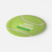 Assiettes En Carton Tennis Ball Anniversaire (Angle)