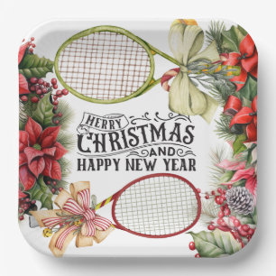 Assiettes En Carton Tennis Christmas Holiday