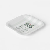Assiettes En Carton Tennis de mariage parfait (Angulaire)