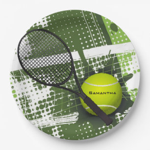 Assiettes En Carton Tennis Design Papier Plaque