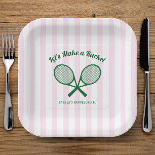 Assiettes En Carton Tennis Enterrement de Vie de Jeune Fille Faisons d