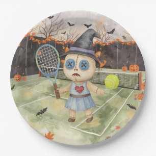 Assiettes En Carton Tennis Halloween pour le joueur de tennis