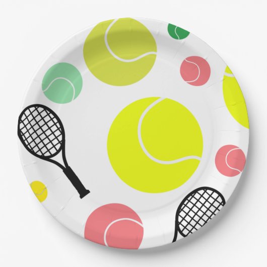 Assiettes En Carton Tennis Lover (Devant)