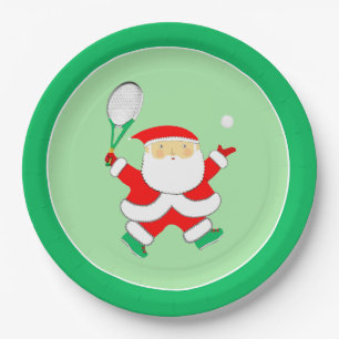 Assiettes En Carton Tennis Noël de Noël