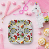Assiettes En Carton Tennis Noël Festive Racquets et Ball (Fête)