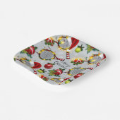 Assiettes En Carton Tennis Noël Festive Racquets et Ball (Angulaire)