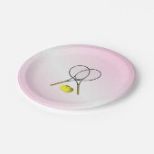 Assiettes En Carton Tennis Pink (Angle)