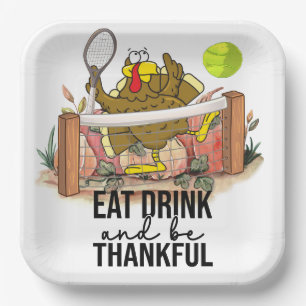 Assiettes En Carton Tennis Turquie Thanksgiving drôle dessin animé mig