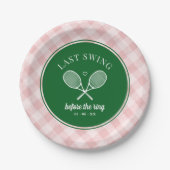 Assiettes En Carton Tennis ultime rendez-vous pour enterrement de vie  (Devant)