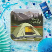 Assiettes En Carton Tent Camping Anniversaire (Fête)