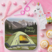 Assiettes En Carton Tent Camping Anniversaire (Fête)