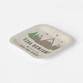 Assiettes En Carton Tente Canvas Camping Bar Mitzvah Personnalisé (Angulaire)