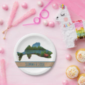 Assiettes En Carton Tente de pêche Walleye Camping Lac (Fête)