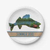 Assiettes En Carton Tente de pêche Walleye Camping Lac (Devant)