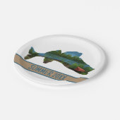 Assiettes En Carton Tente de pêche Walleye Camping Lac (Angle)