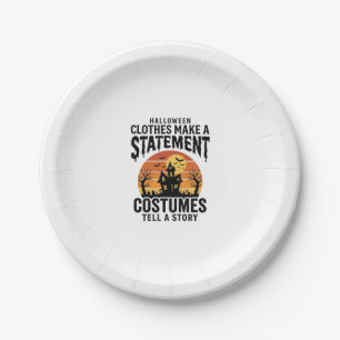 Assiettes En Carton Tenue de déguisement Halloween Chemise vintage Sta