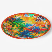Assiettes En Carton [Tequila Sunrise] Tropical Island Time Party (Angle)