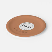 Assiettes En Carton Terracotta Ajouter Custom Business Company Logo Pa (Angle)