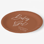 Assiettes En Carton Terracotta Bohemian Earthy Girl Baby shower (Angle)