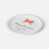 Assiettes En Carton Terracotta bow happy new year name year boho retro (Angle)