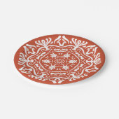 Assiettes En Carton Terracotta Mandala (Angle)