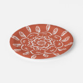 Assiettes En Carton Terracotta Mandala (Angle)