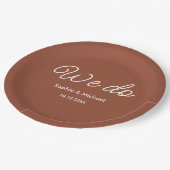 Assiettes En Carton Terracotta Mariage brûlé orange Nous faisons (Angle)