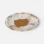 Assiettes En Carton Terracotta Pampas Fête de Mariage Floral Grass (Angle)